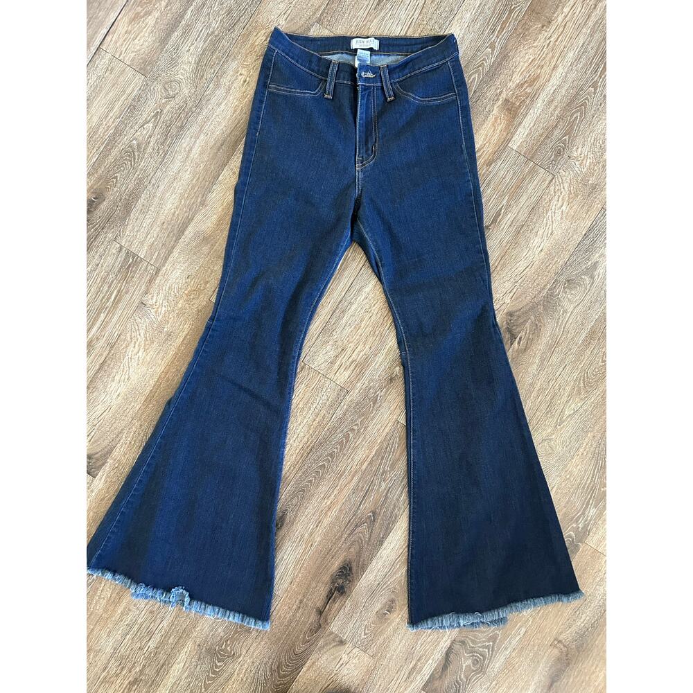 Judy Blue High-Rise Boho Flare Jeans  Bell Bottom, Hippie Dark Wash, size 5/27